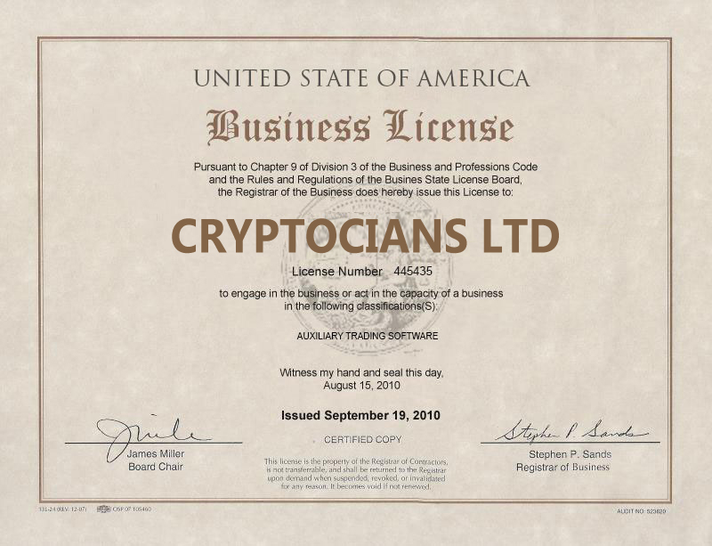 certificate